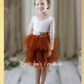 junior bridesmaid dress in burnt orange