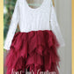 Baby flower girl dress burgundy