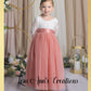 Blush Flower girl dress long sleeve