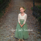 Sage Flower girl dress in tulle and white lace 