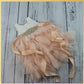 Tutu flower girl dress in light peach sleeveless and knee length