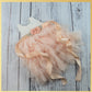 Junior bridesmaid light peach flower girl dress sleeveless and knee length