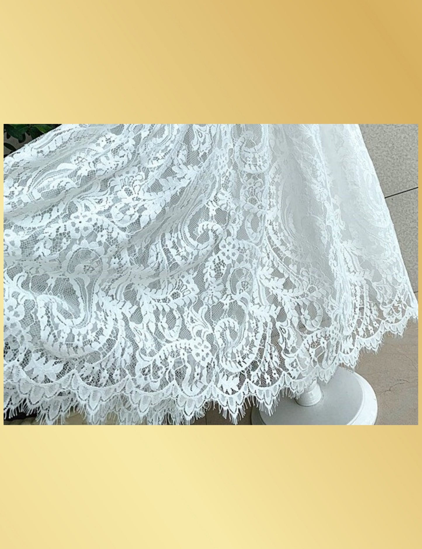 The Marigold - White Lace Dress - Long Sleeve