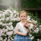 Short sleeve flower girl dress dusty blue tulle junior bridesmaid