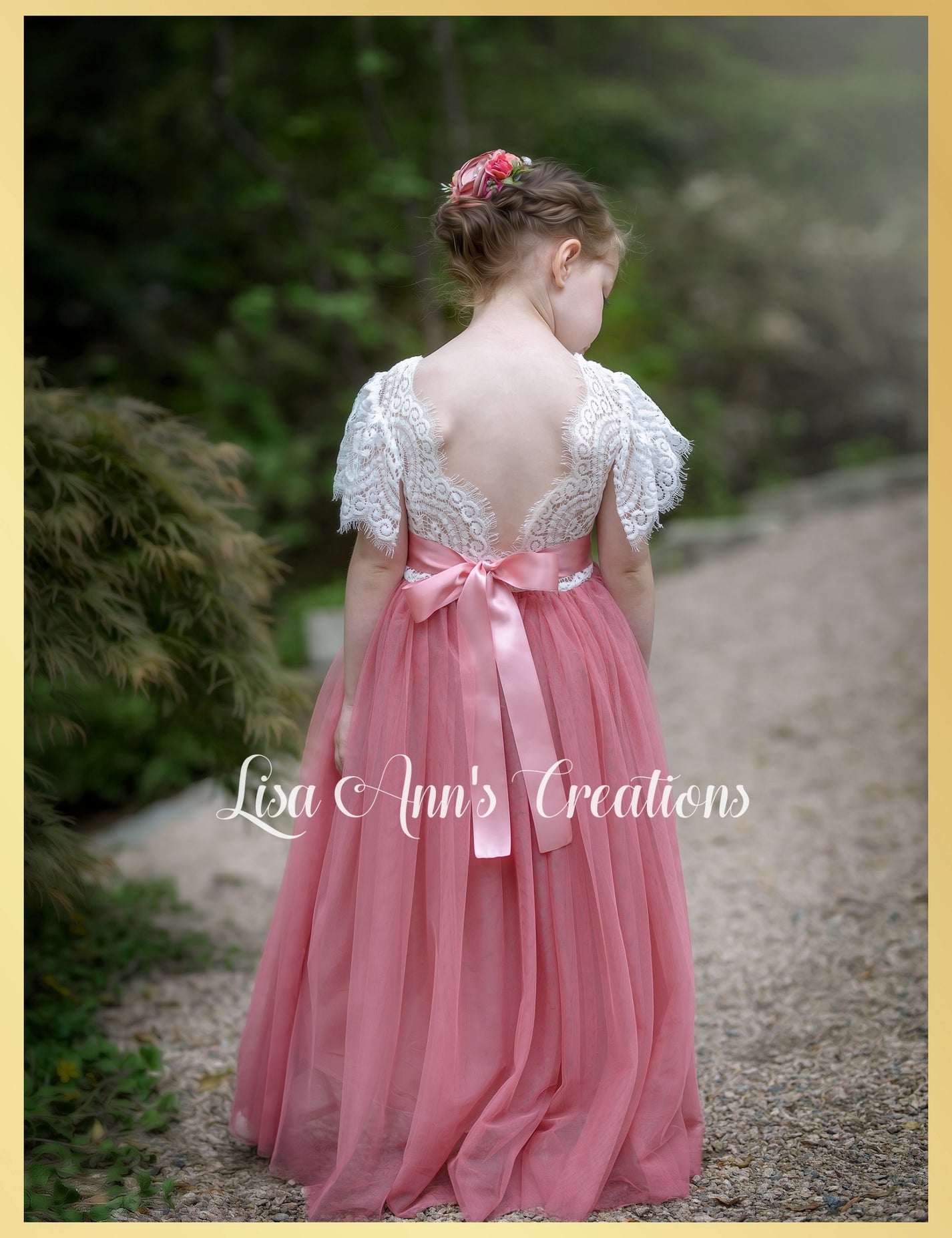 The Daisy - Dusty Rose Dress - Sleeveless - Flower Sash
