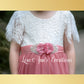 Rhinestone flower flower girl sash