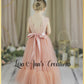 Bohemian flower girl dress blush tulle sleeveless lace