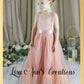 Sleeveless flower girl dress blush tulle full length mermaid style