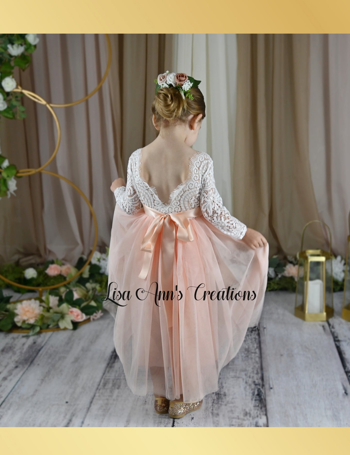 Bohemian flower girl dress
