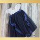 Flower Girl Outfit navy blue tulle dress