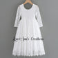 The Marigold - White Lace Dress - Long Sleeve