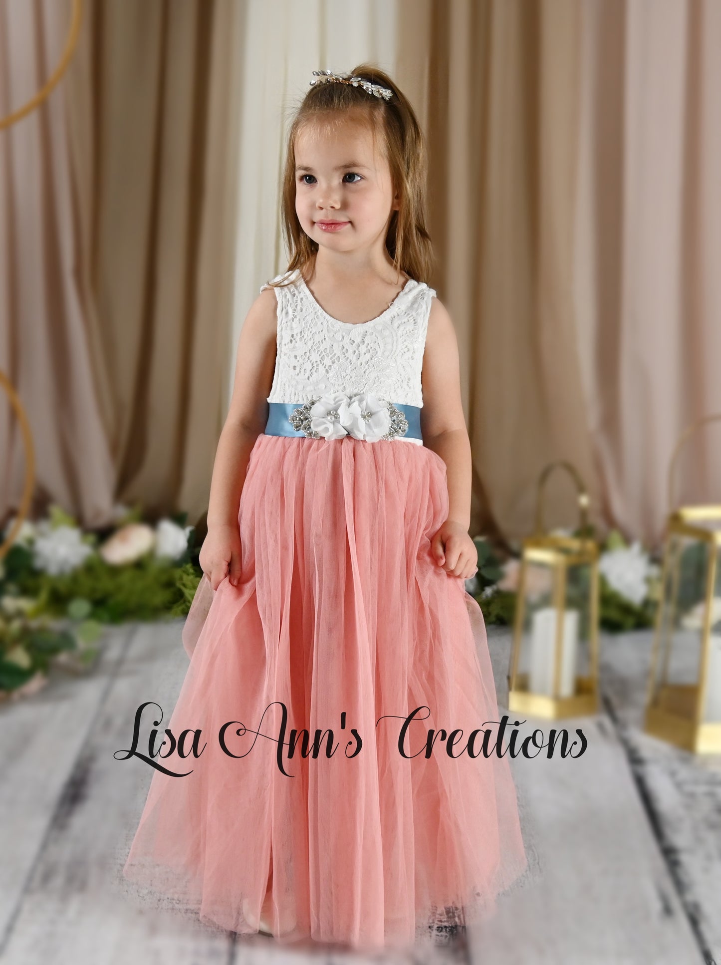 lace flower girl dress