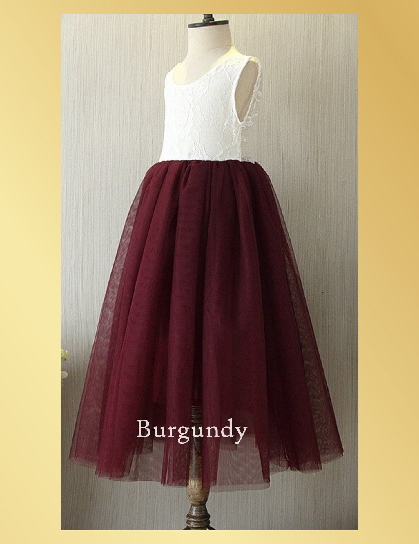The Tulip - Burgundy Dress - Sleeveless