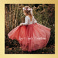 Flower girl dress dusty rose tulle 