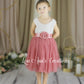 sleeveless flower girl dress in dusty rose knee length tulle