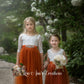 Junior Bridesmaid Dress Burnt Orange