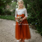 Junior Bridesmaid Dress Burnt Orange